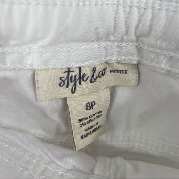 Style & Co. Women’s Flat Front White Shorts size 8P - Picture 4 of 4